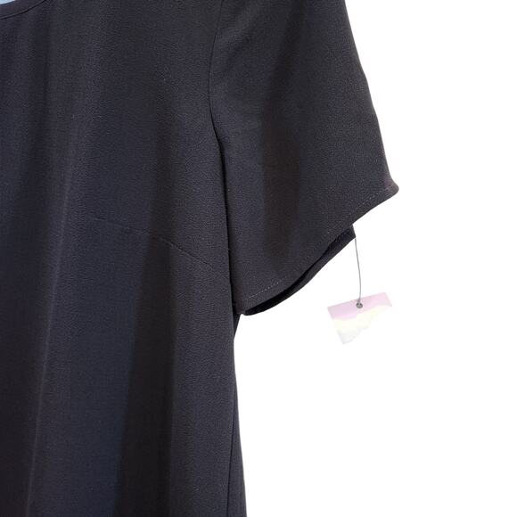 Michael Kors Colorblock Short Sleeve Layered Blouse Hi Low Hem Navy Blue Size XS - Picture 8 of 8